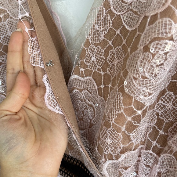 NWOT Self-Portrait Rose Pink Lace Sleeveless Dress - Picture 8 of 16